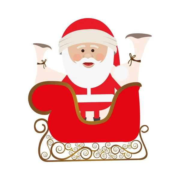 Santa claus cartoon icon image — Stock Vector