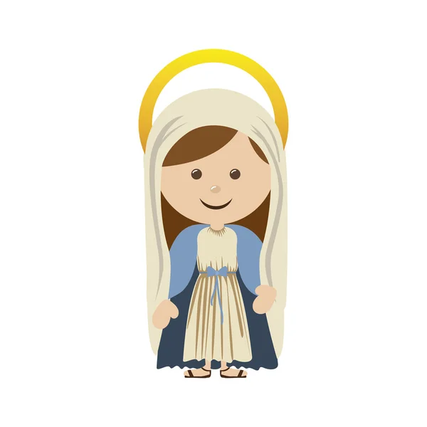 Virgen María icono imagen — Vector de stock