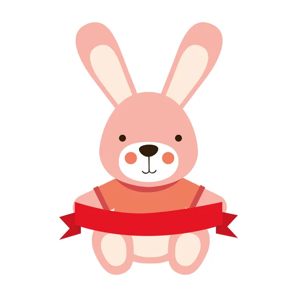 Conejito juguete icono imagen — Vector de stock