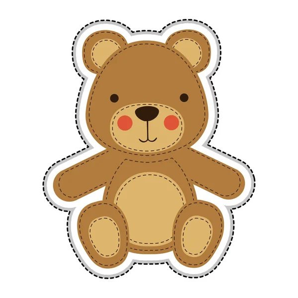 Osito de peluche icono imagen — Vector de stock