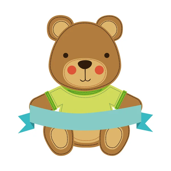 Teddybeer pictogramafbeelding — Stockvector