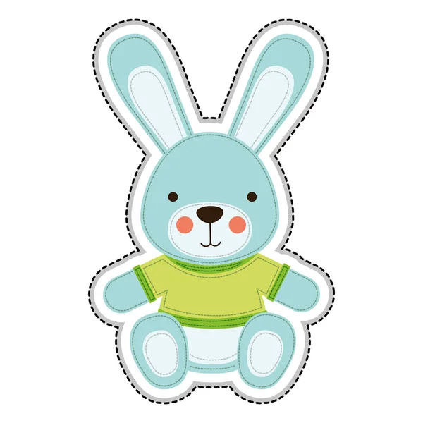 Bunny speelgoed pictogramafbeelding — Stockvector