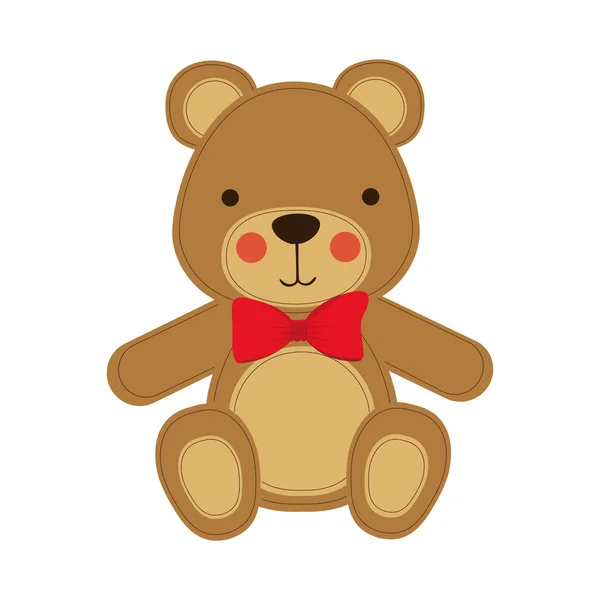 Osito de peluche icono imagen — Vector de stock