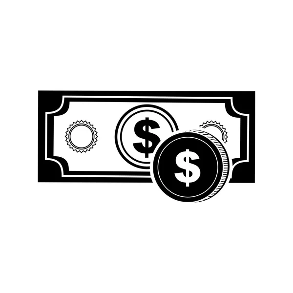 Obrázek ikony peníze hotovosti — Stockový vektor