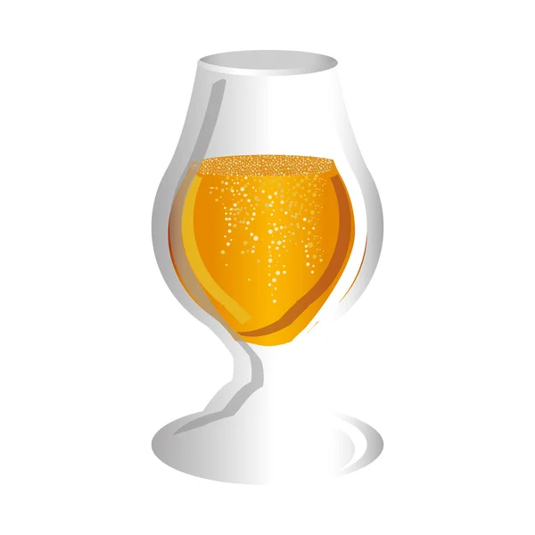 Icono de cristal de cerveza imagen — Archivo Imágenes Vectoriales