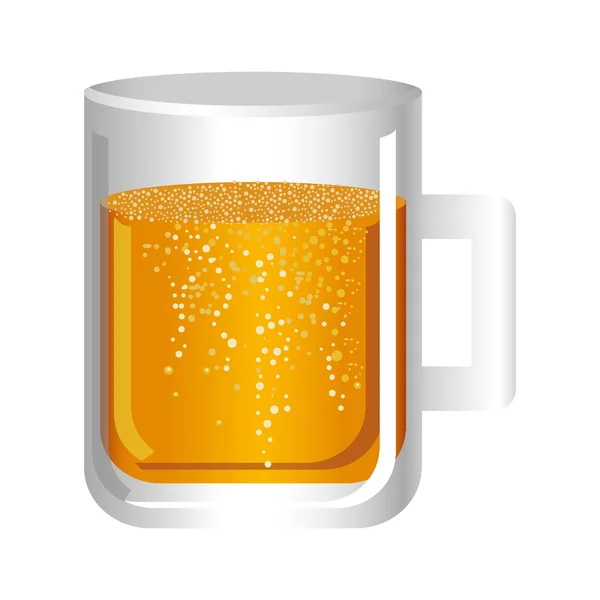 Immagine icona di vetro birra — Vettoriale Stock