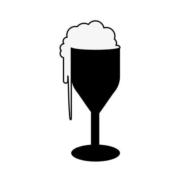 Obraz ikony piwa szkła — Wektor stockowy