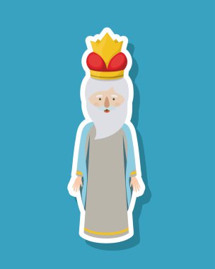 Wiseman karikatür kutsal gece tasarım