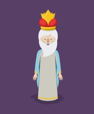 Wiseman karikatür mutlu Epifani gün tasarım