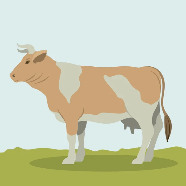 カラフルな牛動物デザイン — ストックベクタ