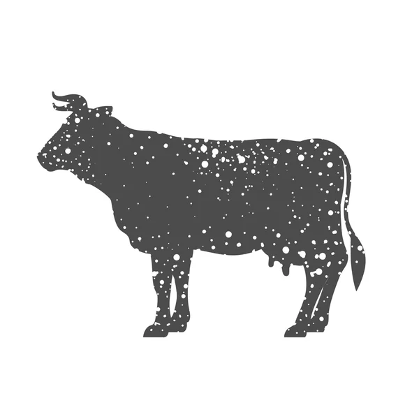 Krowa na białym tle projekt zwierząt — Wektor stockowy