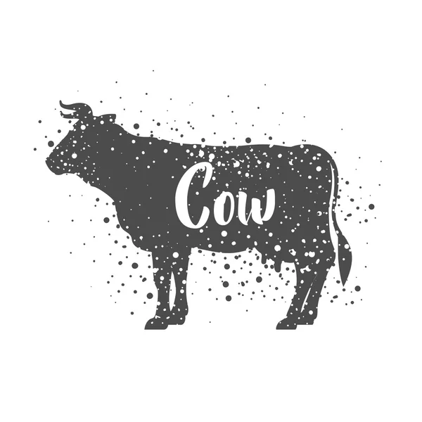 Disegno animale bovino isolato — Vettoriale Stock