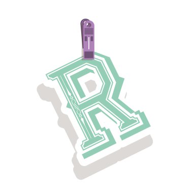 Anmada harf R gölgede tutarak mandal