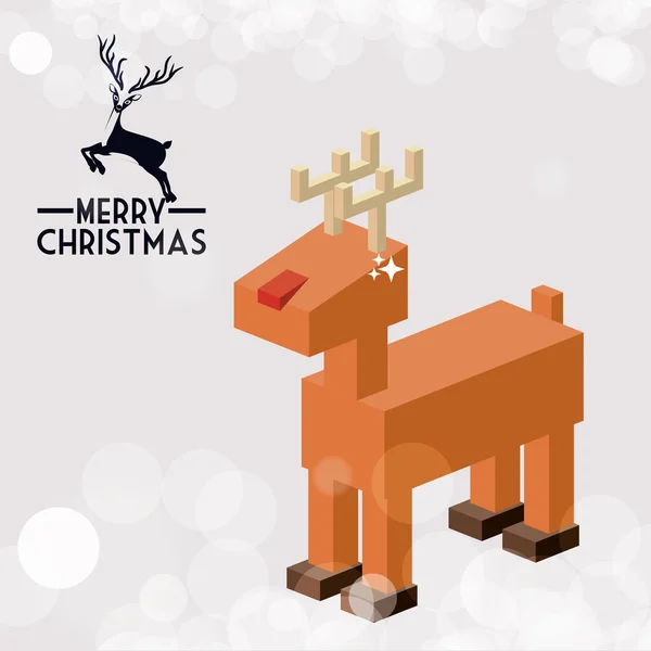 Design delle renne natalizie isometriche — Vettoriale Stock