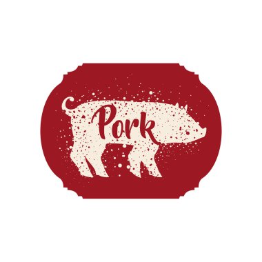 İzole domuz hayvancılık hayvan tasarım