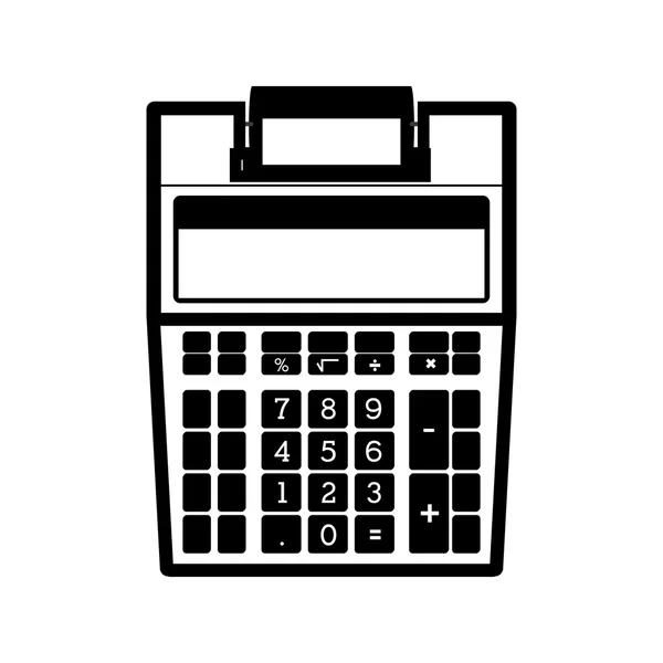 Calculator monocrom fără imprimare pe hârtie — Vector de stoc