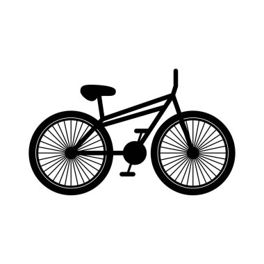 siyah siluet Bisiklet pedallar ile