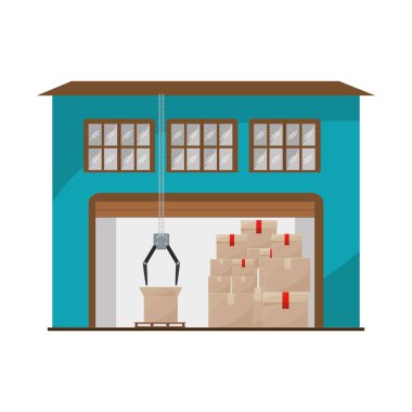 depolama cellar paketleri ve vinç mekaniği ile