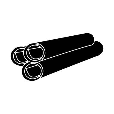 siyah siluet üç mimari planları