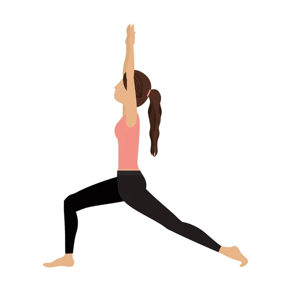 Bunte Yoga hohe Ausfallsichel — Stockvektor