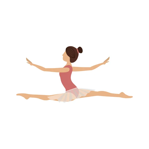 Bailarina colorida posición lanza — Archivo Imágenes Vectoriales