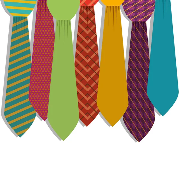 Vários laços em várias cores com figuras — Vetor de Stock