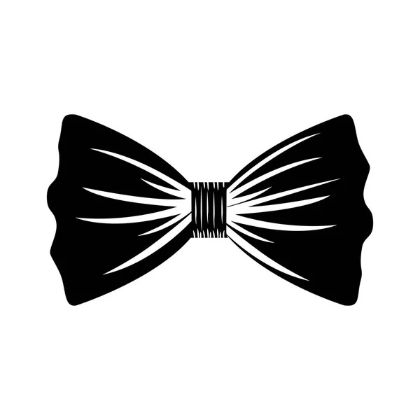 Black silhouette of bow tie — Stock Vector