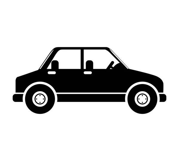 Силуэт в черном цвете автомобиля — стоковый вектор