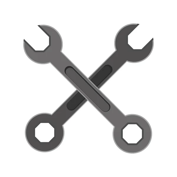 Силуэт-пара металлических ключей — стоковый вектор