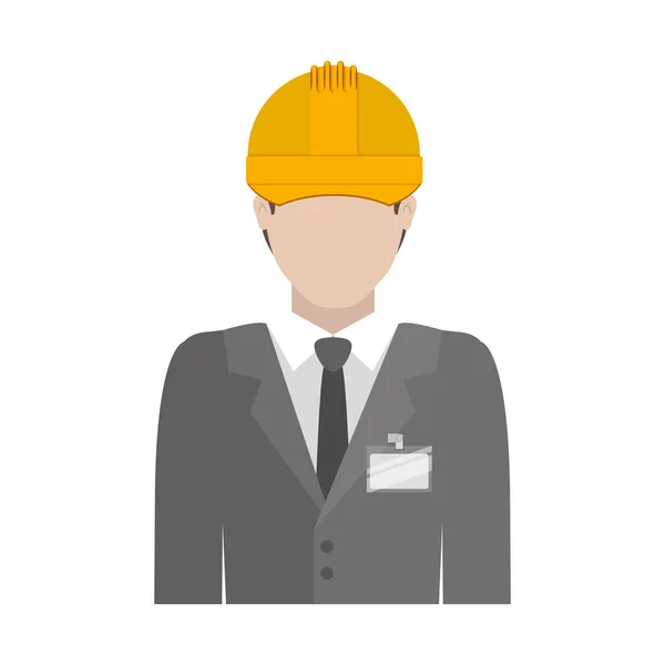 Engenheiro com terno formal e capacete — Vetor de Stock