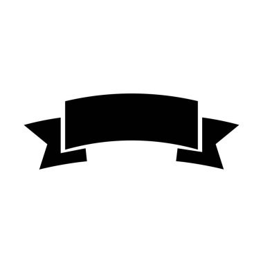 Şerit tek renkli siluet etiketle