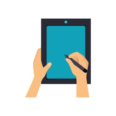 eller tabloda optik kalemle yazma