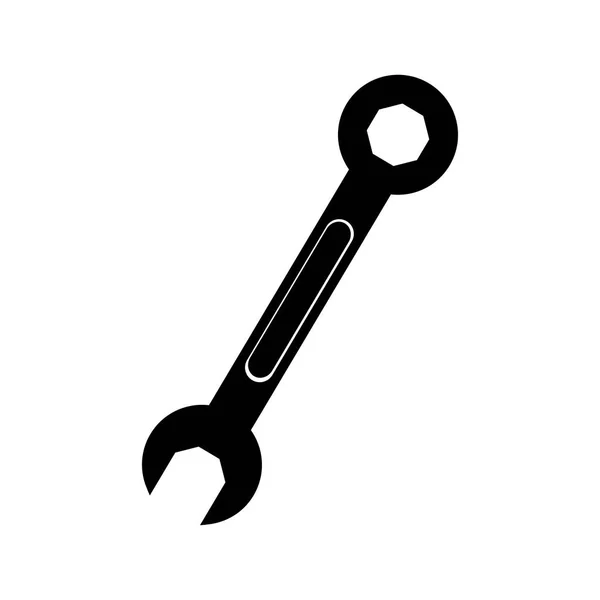 Черный силуэт металлический ключ — стоковый вектор