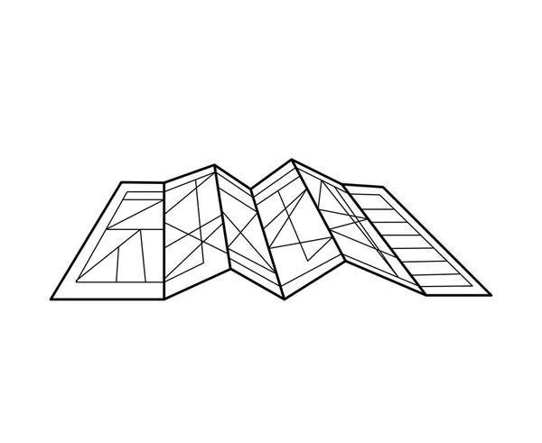 Silhouetten-Architekturplan mit Linien — Stockvektor