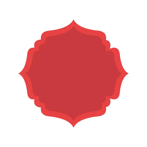 Červená silueta heraldického dekorativní rám — Stockový vektor