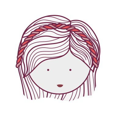 çizgi film kız simgesi