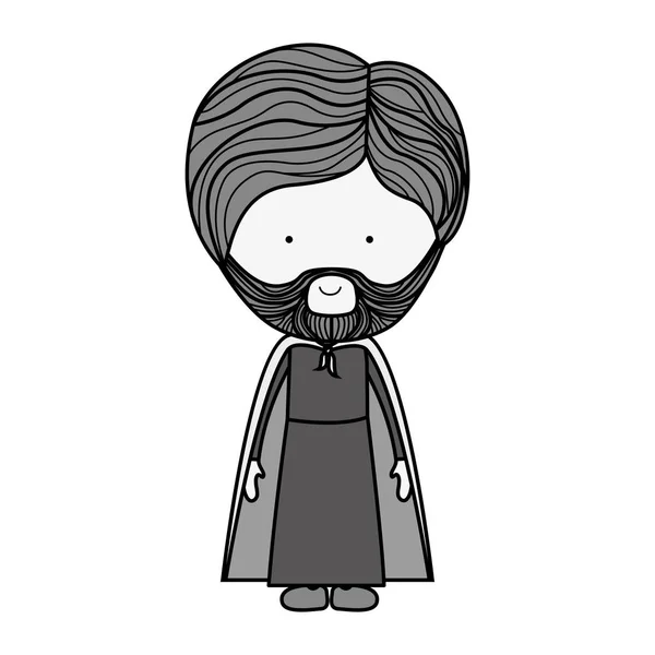 Blaue Farbe Kontur Karikatur Mädchen mit Zöpfen Frisur ...