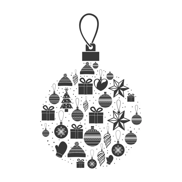 Icône boule de Noël — Image vectorielle