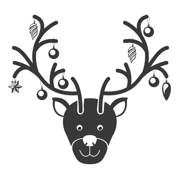 Ícone de rena de Natal — Vetor de Stock