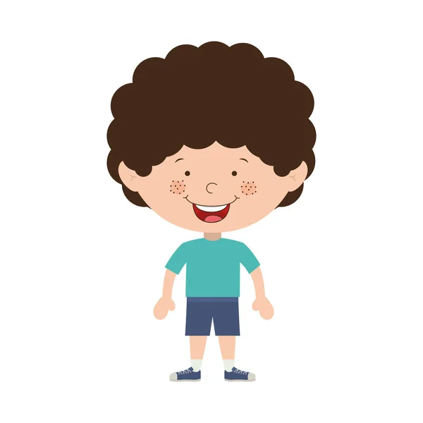 Kreslené chlapce s úsměvem — Stockový vektor
