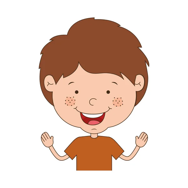 Cartoon boy smiling — Stock Vector