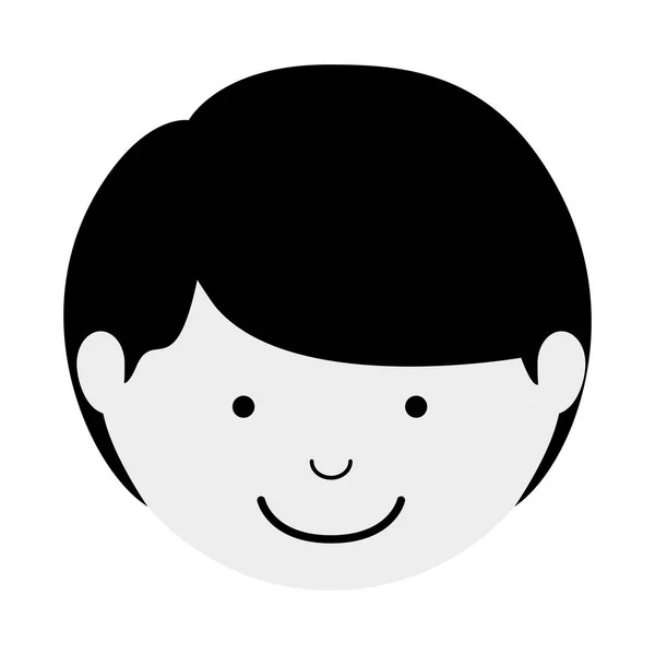 Chłopiec uśmiechający się ikona — Wektor stockowy