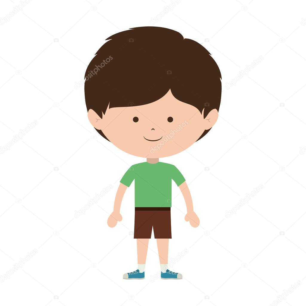 cartoon boy smiling stock