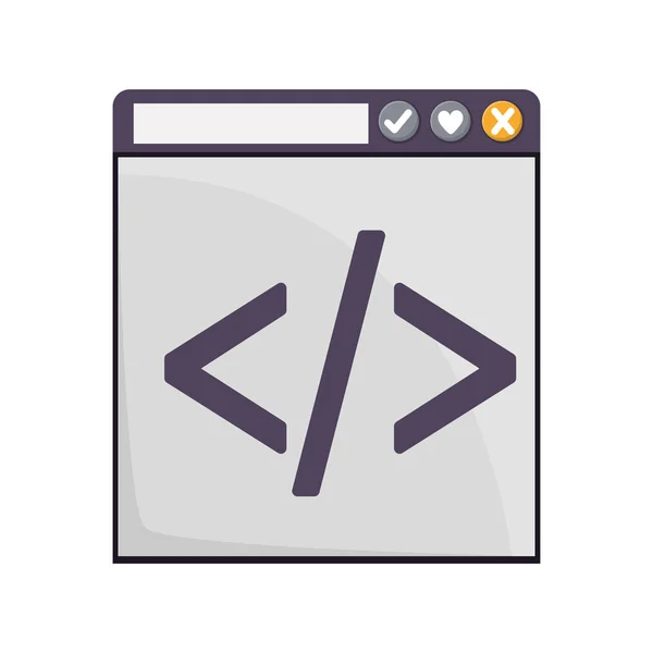 Web codering pictogram — Stockvector