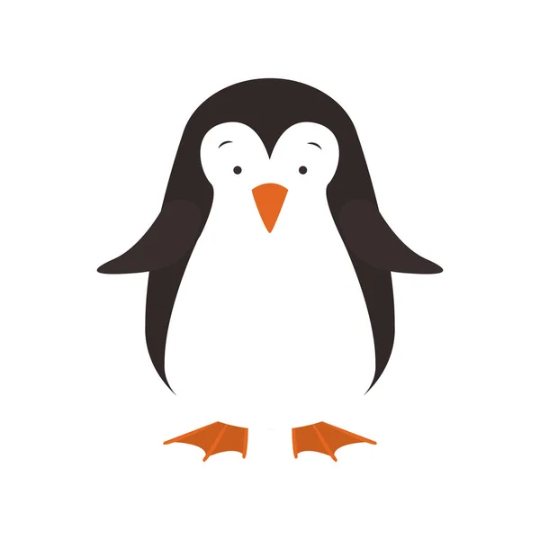 Icono de pingüino de dibujos animados — Vector de stock