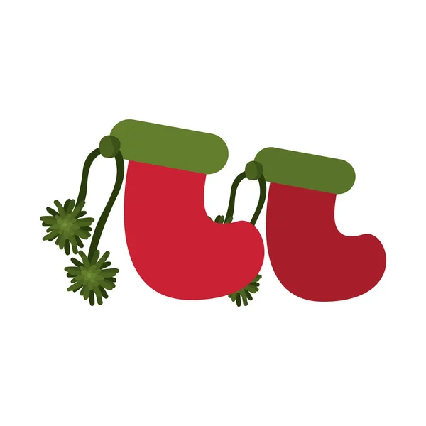 Икона рождественских носков — стоковый вектор