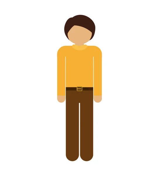Ο άνθρωπος σιλουέτα με επίσημο πουκάμισο και παντελόνι — Διανυσματικό Αρχείο