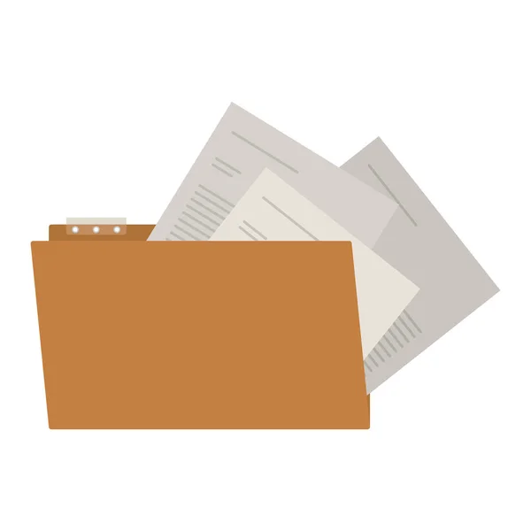 Ανοίξτε το φάκελο με τα φύλλα στο εσωτερικό — Διανυσματικό Αρχείο