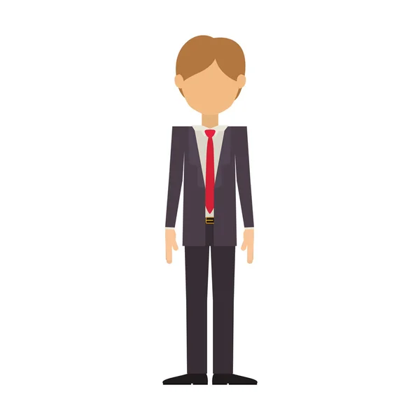 Man wearing elegant suit without face — Stock Vector