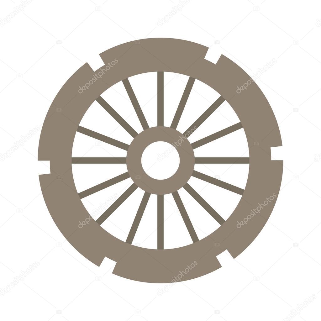light brown silhouette gear wheel